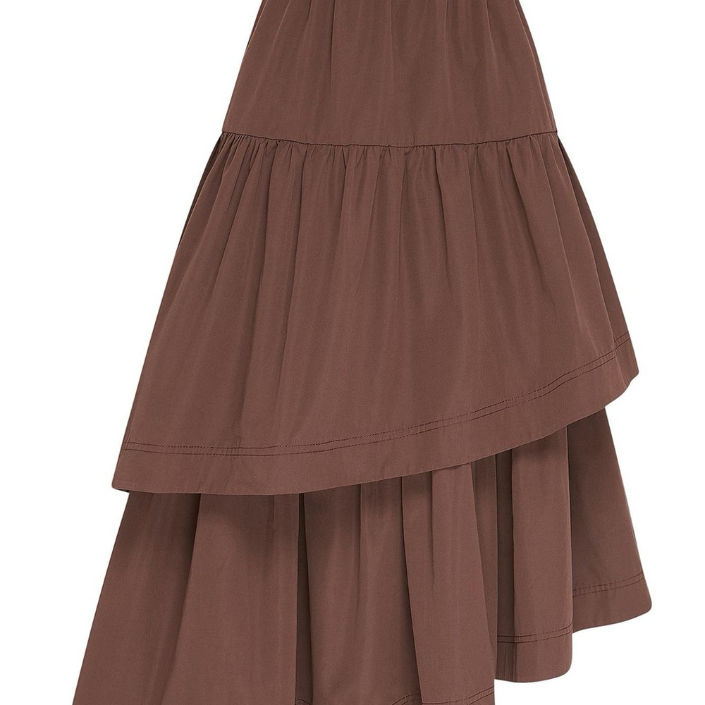 Aje Elegant Brown Tiered Skirt